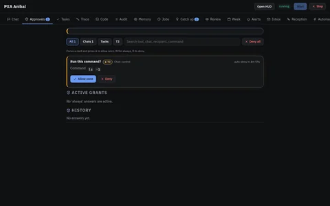 Screenshot of Approvals
